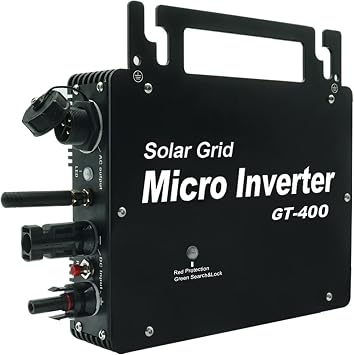 Power Inverter, 2023 Upgrade 400W Micro Inverter Solar Grid Tie Inverter Control Waterproof IP65 MPPT Solar Inverter Controller DC To AC 120 230 Auto Identification for Laptop Vehicles Camping Road Tr