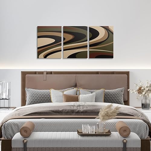 Miniatura 4 de Castle Fairy 3 piezas de arte de pared para decoración de sala de estar, líneas geométricas, decoración de pared para dormitorio, decoración de