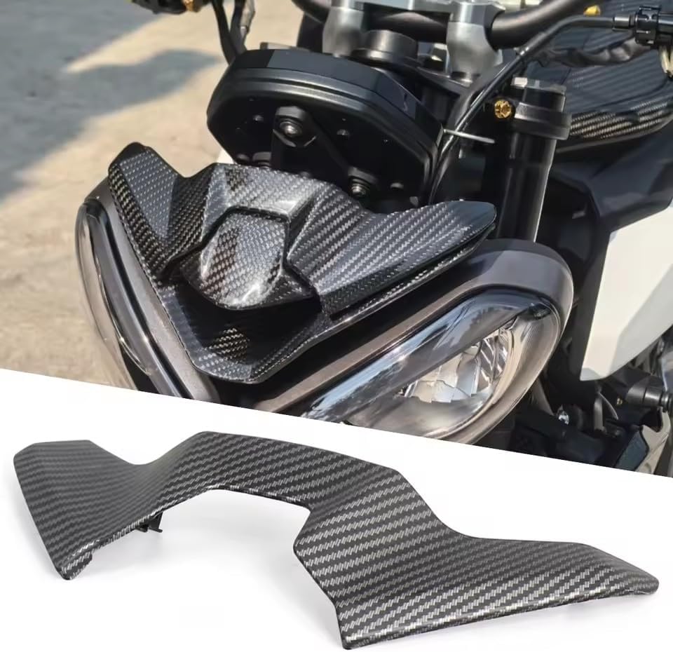 Carbon Fiber Upper Headlight Panel Front Fairing Cover Trim For Street Triple 765RS MOTO 2 STREET TRIPLE 765R 765 RS R 2023-2025 (Carbon Fiber)