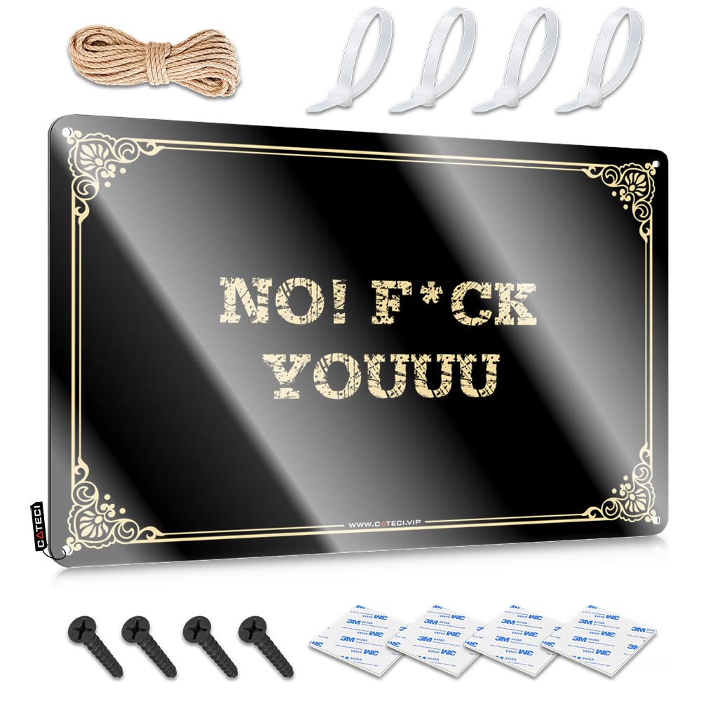 Tinsign Signs Rustic Present | No! F*ck Youuu Rustic Metal Wall Decor For Kitchen Home(30X40CM)