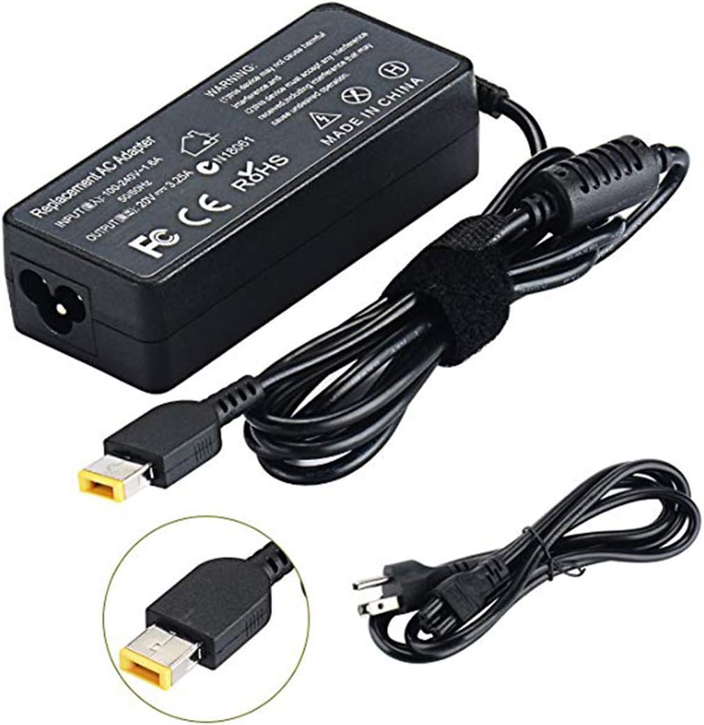 TYJYUN New Laptop Ac Adapter Charger 20V 3.25A 65W Compatible with Lenovo IdeaPad Yoga 13 Series Notebook Power Supply