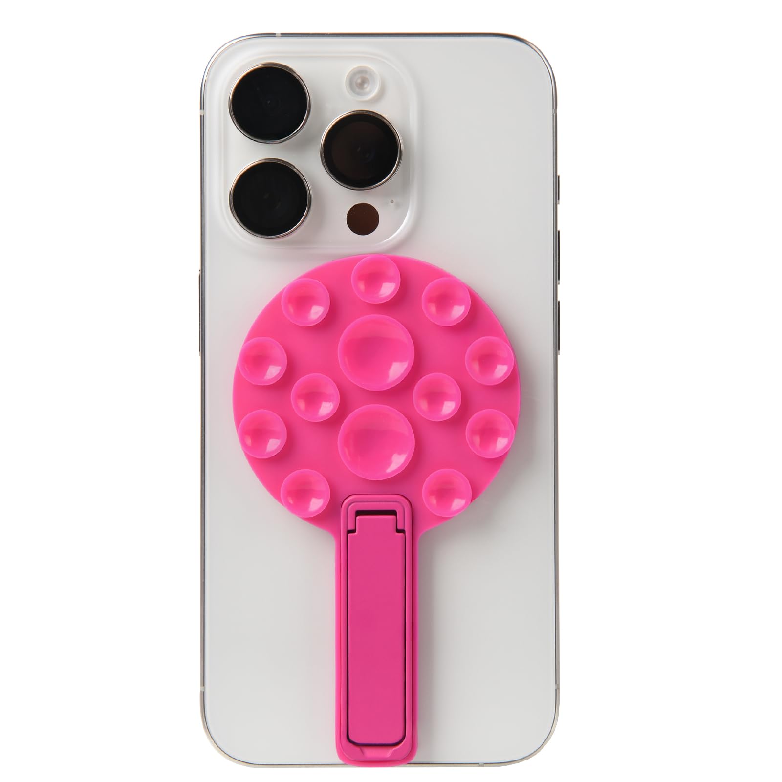 Silicone Suction Phone Case Adhesive Mount - 2 in 1 Silicone Sticky Phone Grip with Suction Cup and Bracket,Phone Accessory for iPhone and Android,
