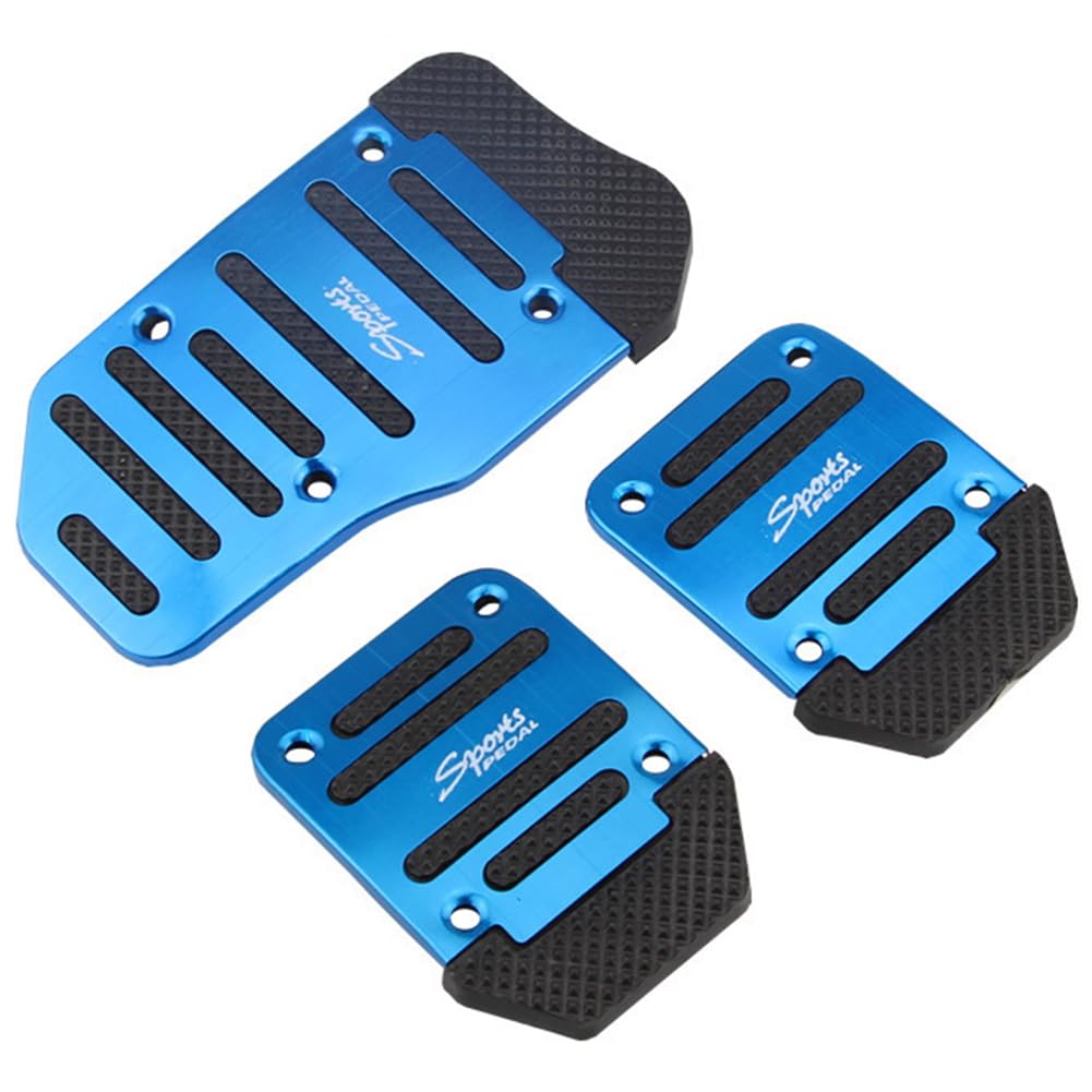 Car Pedal Cover, Aluminum Non-Slip Accelerator, Universal Non-Slip Brake Foot Pedal Pad, Brake Pedal Covers, Car Non-Slip Brake Foot Pedals, Manual Transmission Car Pedal Pads, Hand Movement, Blue