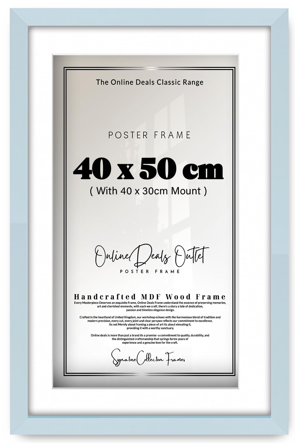 Online Deals Outlet Light/Grey Premium Large Picture Frames With Mount Picture Portrait & Landscape Display Posters Frames Mdf Backing Eton Wood (30X15mm) (40X50cm (15.7" X 19.7"), Grey)