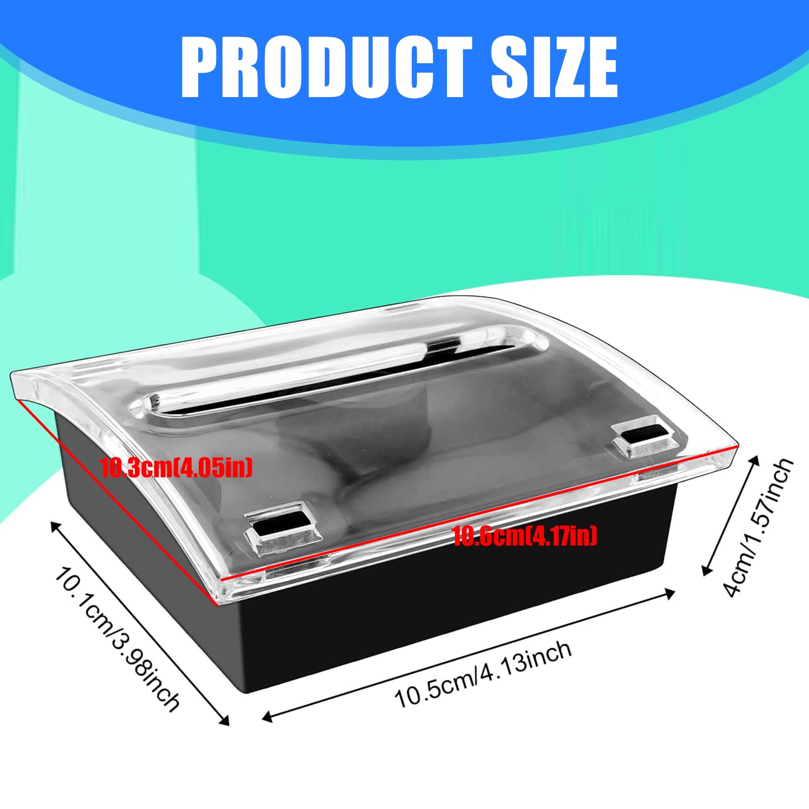Organiseur de notes extensible en plastique transparent - Distributeur de notes adhésives pour organisation de bureau - 10,5 x 10 x 4 cm