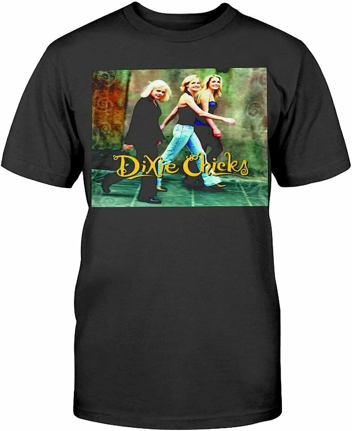 Rtasfda Men's Colour25 Dixie Chicks T Shirt Wide Open Spaces Vinyl Cd Cover Black Medium