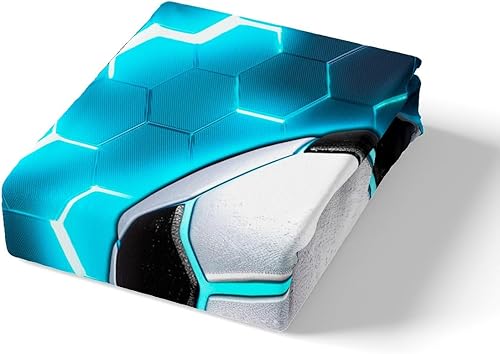 Miniatura 4 de Erosebridal Juego de funda de edredón de fútbol para niños, juego de ropa de cama de fútbol individual, funda de edredón de nido de abeja azul