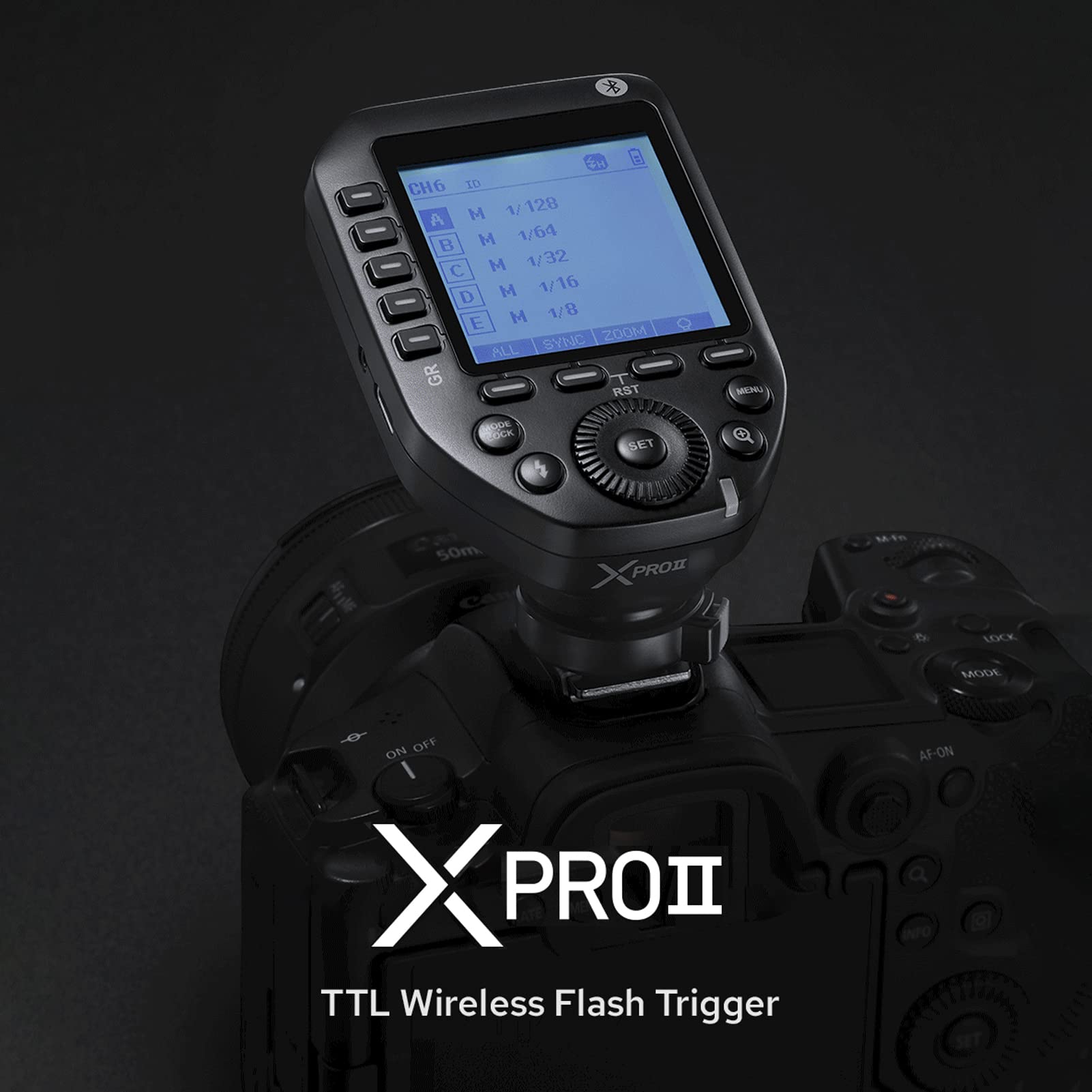 Godox XPROIIS Disparador a Distancia de Flash inalámbrico 2.4G, 1/8000s HSS, Pantalla LCD Grande, Mode Flash M/TTL, 32 Canales y 16 Grupos para cámaras Sony