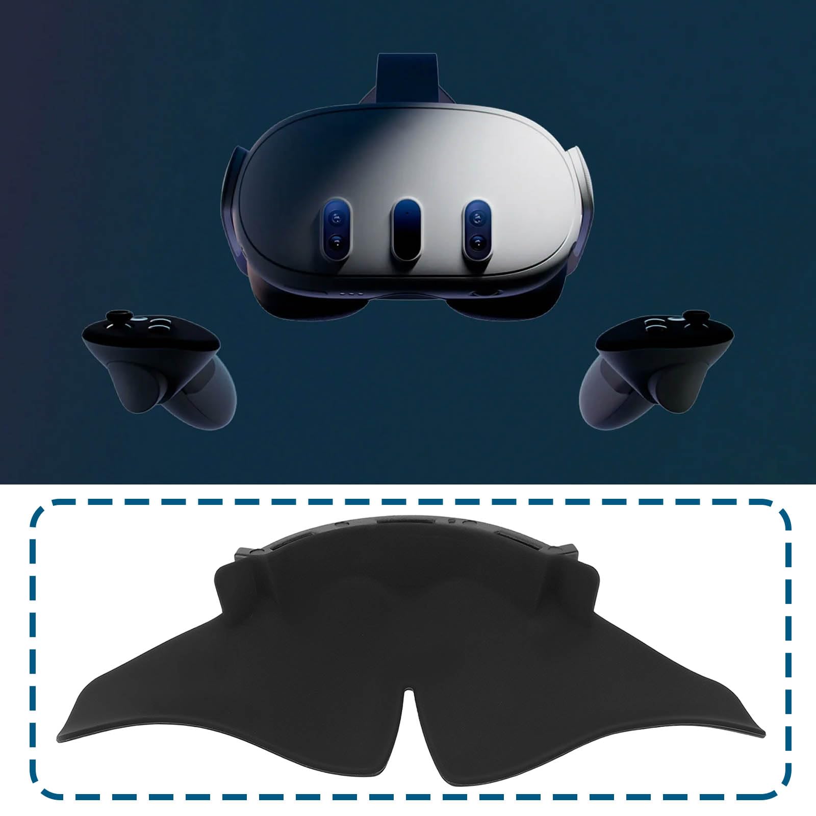 Protezione Naso Anti-luce Per Meta Quest 3 - In Silicone, Compatibile Con Cuffie VR