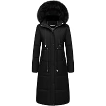 CREATMO US Womens Long Winter Coat Warm Waterproof Puffer Jacket Snow Quilted Bubble Parka with Hood