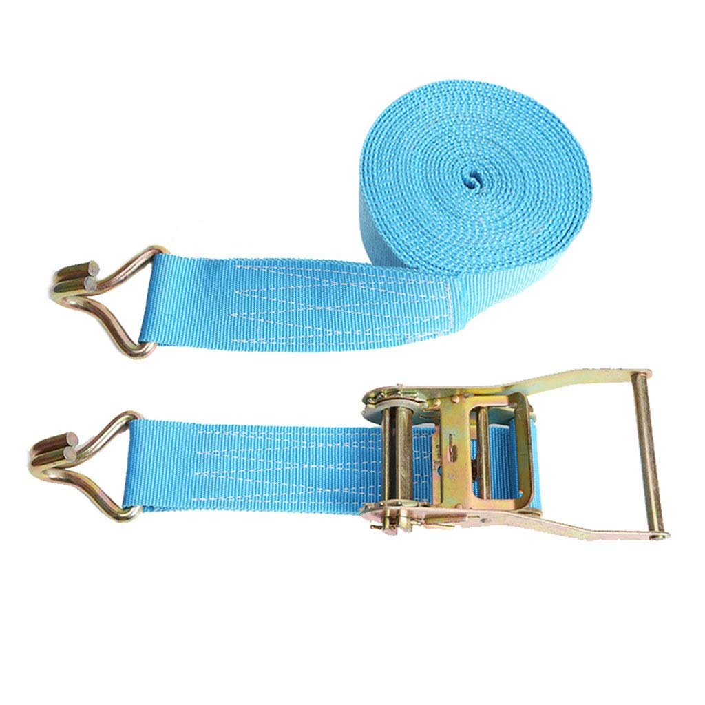 Ratschen-Zurrgurte, Ratschengurt, Abspanngurte – 10 m – 3T – 7,5 cm breit – Ratschen-Zurrgurte für schwere Lasten, gebündelt mit großen und kleinen Fahrzeugen (blau, Einheitsgröße)