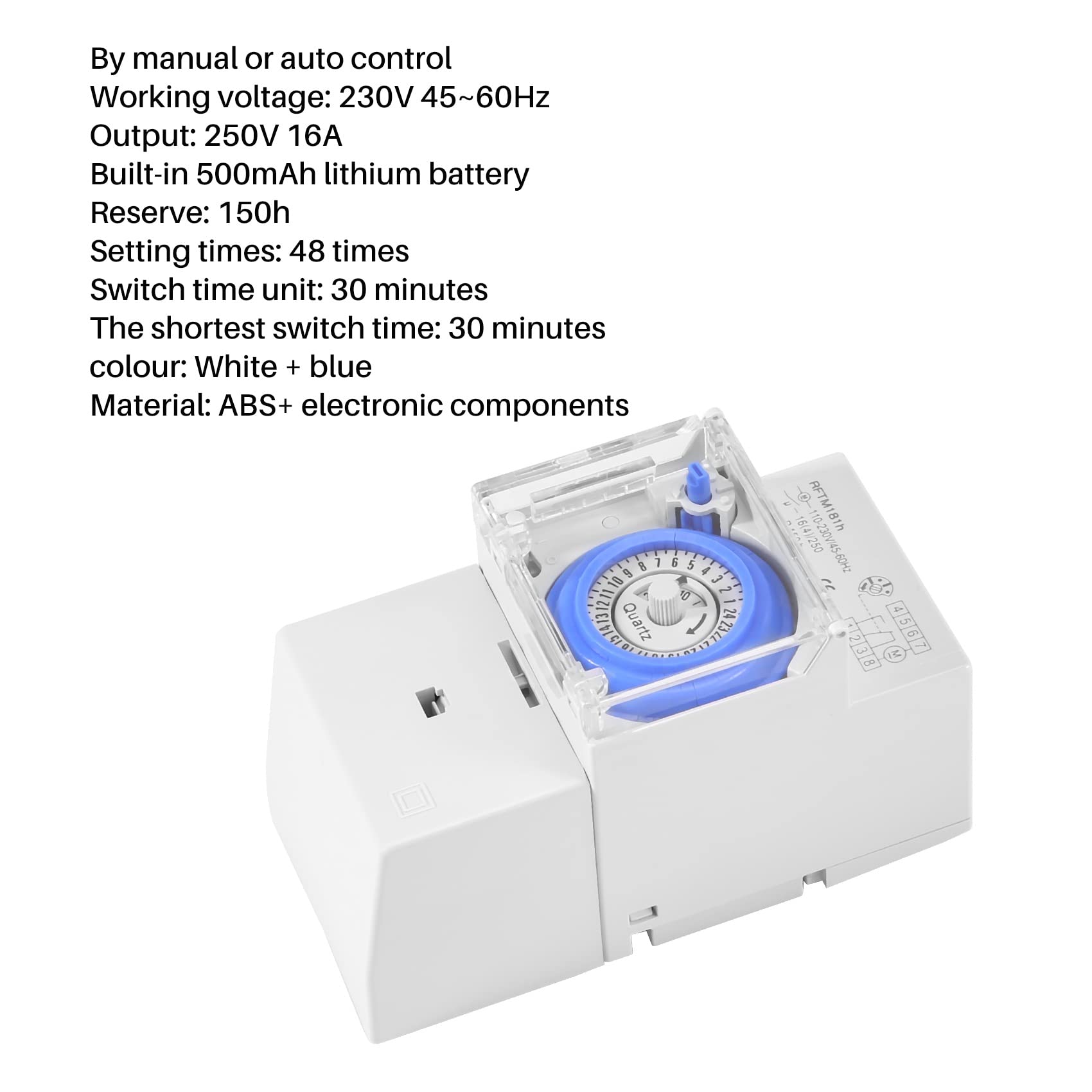 Reloj Programador Temporizador Mecánico 24h 110-230V
