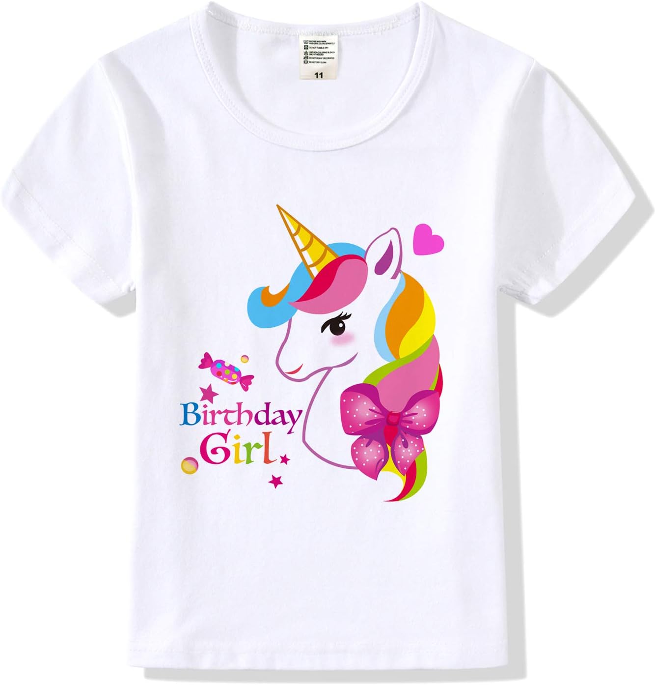 Ultra Soft Mermaid Unicorn Birthday Girl Short-Sleeve T-Shirt, Unicorn Gifts for Girls