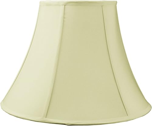 Miniatura 1 de Pantalla de campana Shantung de 9 x 18 x 13.5 pulgadas con instalador de araña de latón, perfecta para lámparas de mesa y piso, grande, cáscara de