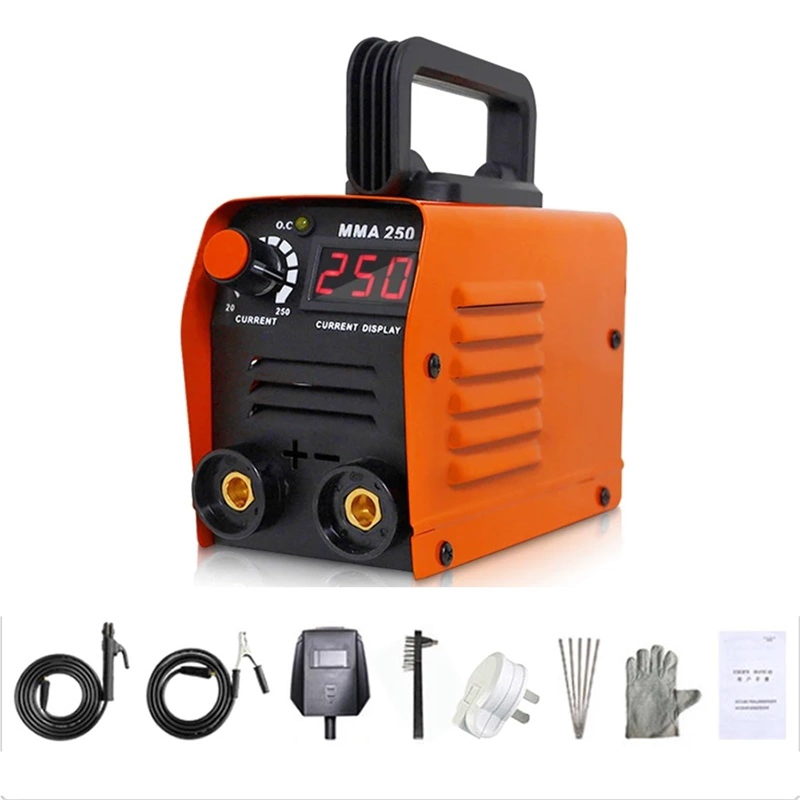 ręczne spawarki Spawarka ZX7 250A MMA Arc Welder Inverter Przenośna Mini Żelazko Elektryczny Sprzęt Spawalniczy Narzędzia Do Naprawy Samochodów(Full Kit)