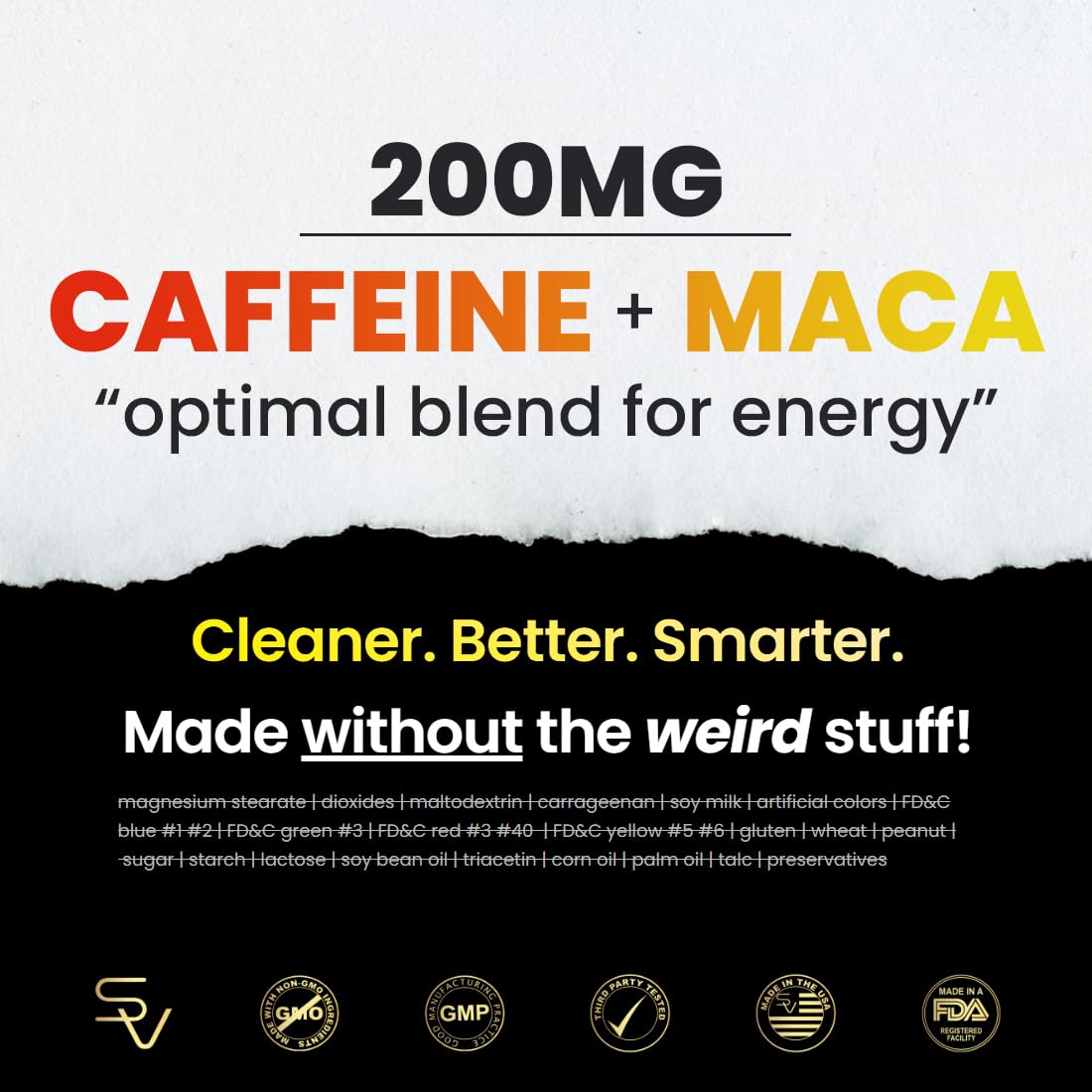 Caffeine Energy Pills 200mg with Maca Root & Coconut MCT Oil, 50 Softgels — Amazon image 6