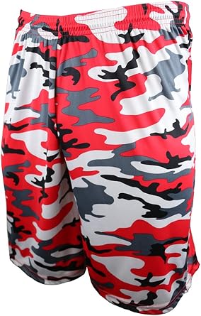Epic Mens 9" & 6" Pro Blade Single Layer Camo Print Basketball Shorts