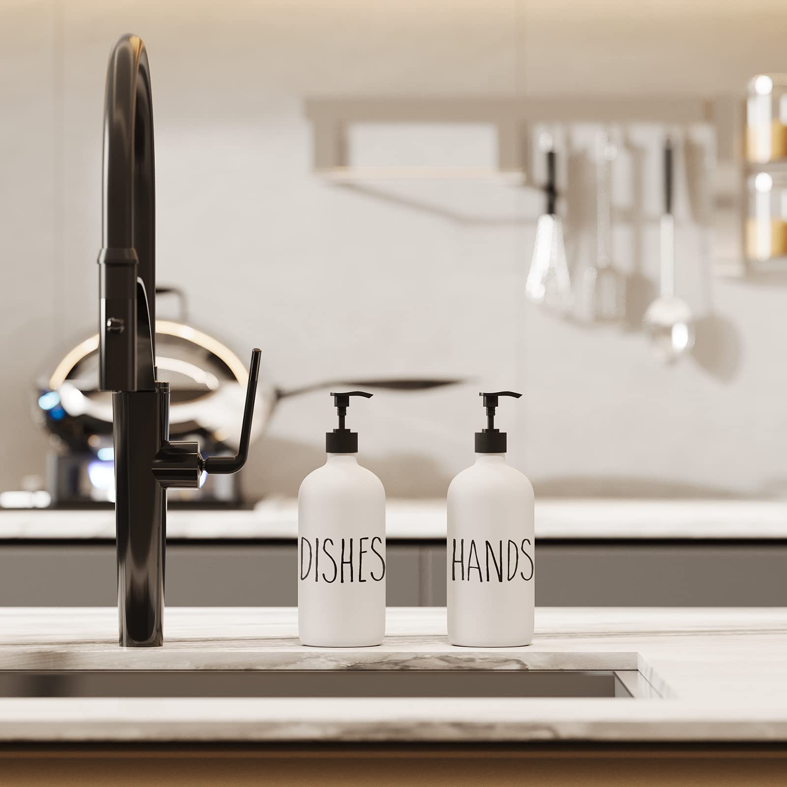 Snapklik.com : Dish Soap Dispenser For Kitchen Sink,Glass Kitchen Hand