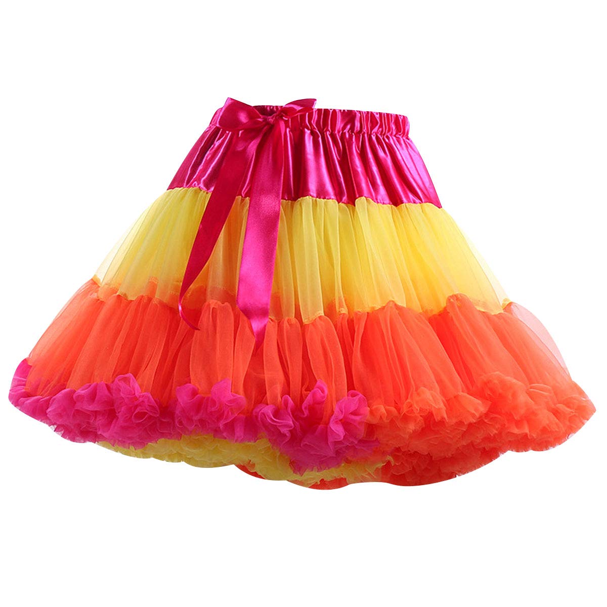 Womens Tutu Skirt Adult Puffy Fancy Dress Tutu Skirts Tutus For Women Ruffle Fluffy Tulle Skirts For Adults Layered Tutu Petticoat Short Tutu Costumes Ballet Dance Tutus Birthday Party Flower