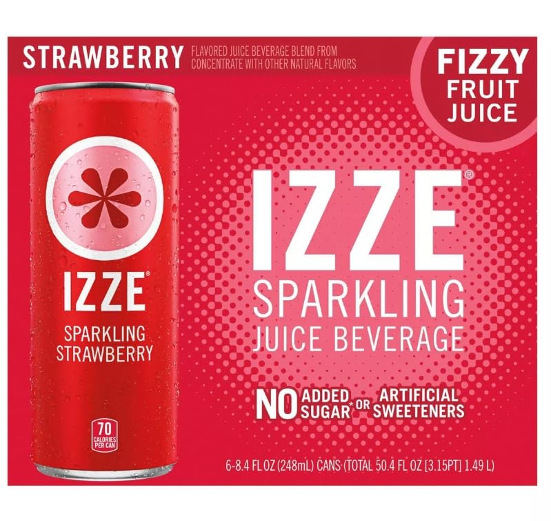 IZE Strawberry Sparkling Juice - 6pk/8.4 fl oz Cans