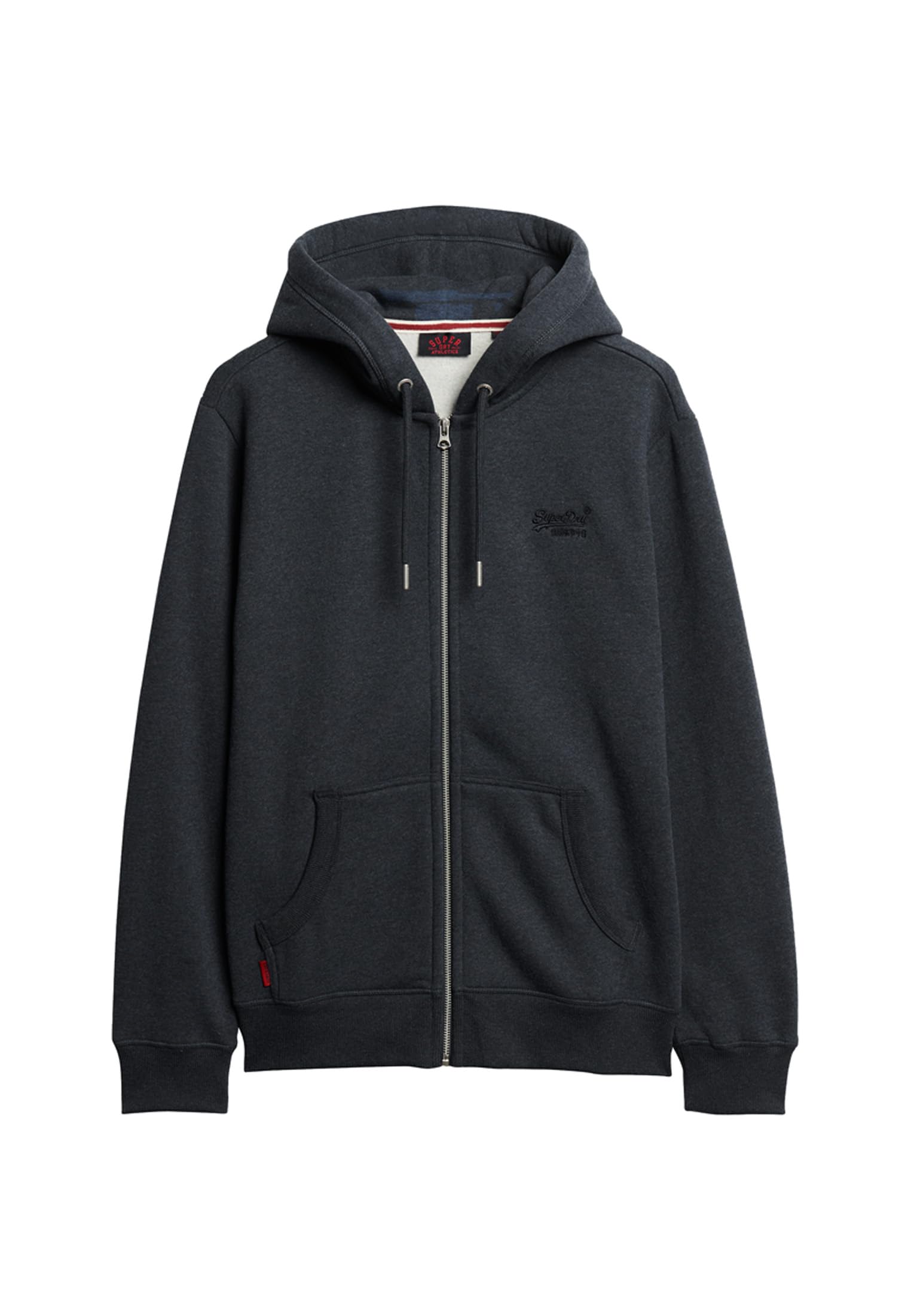 Superdry Essential Logo Zip Hoodie Sweatshirt for Men, Vintage Navy, S