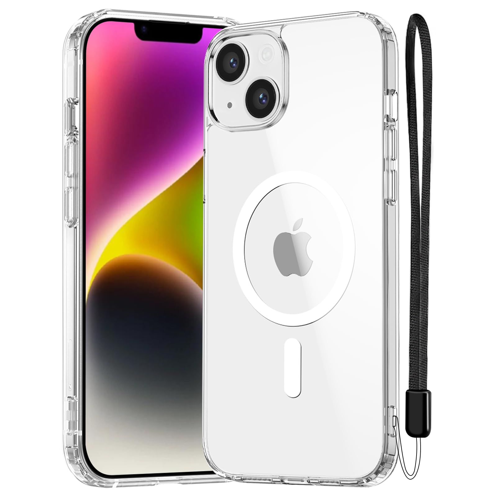 NEW'C Magnetisch Hülle für iPhone Serie kompatibel mit MagSafe Ultimate, stoßfest – starker Magnetismus und militärischer Schutz