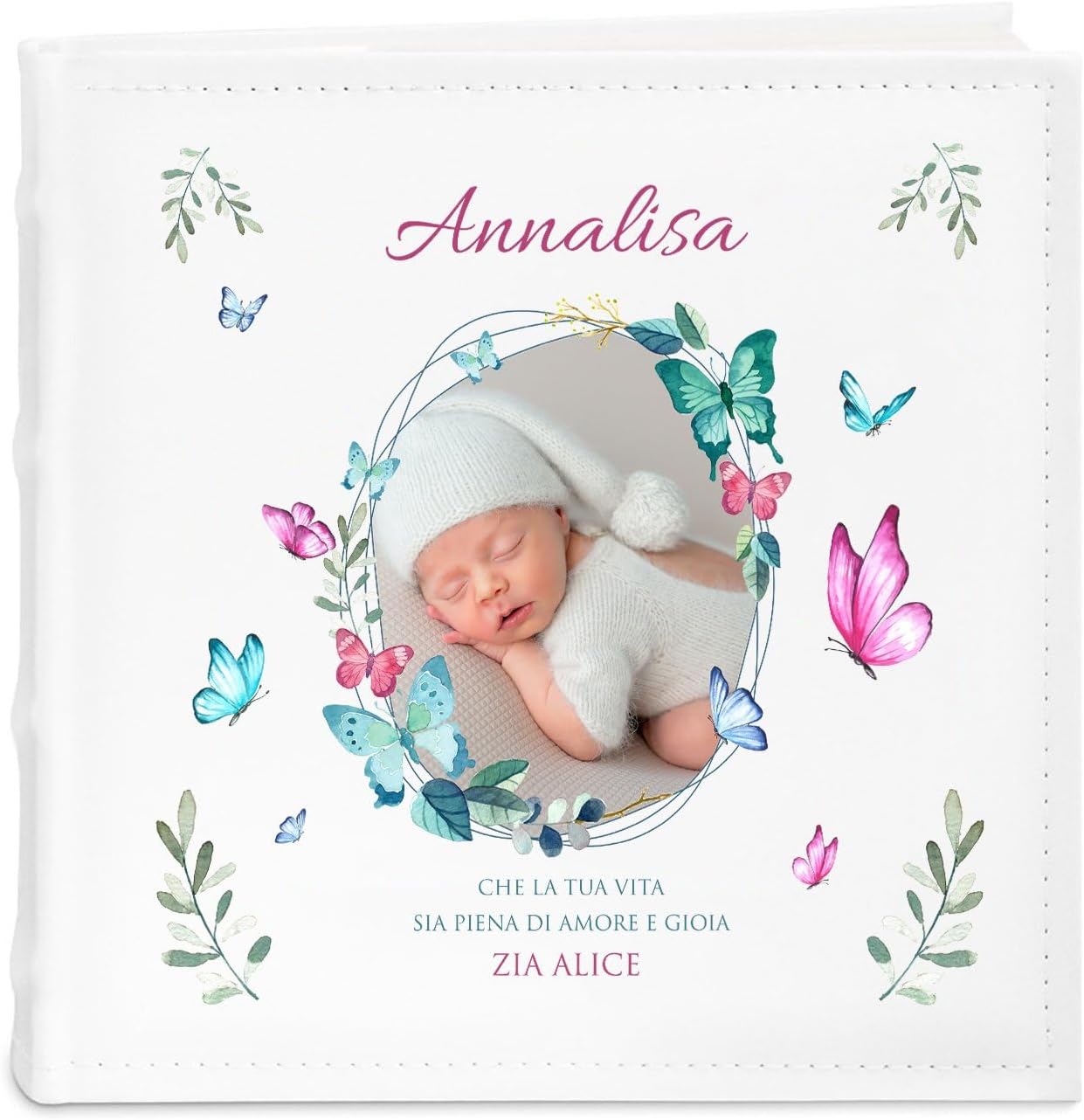 Album Fotografico Maverton Personalizzato | Copertina Pelle Sintetica Bianca Con Incisione - 240 Foto 10x15 - Foto 4