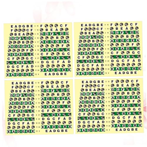 SWOOMEY 10個ギターフレットボードステッカー 透明 フレットデカール 音符マップラベル 弦アコースティックギター エレキギター対応 取り外し簡単 耐久性素材