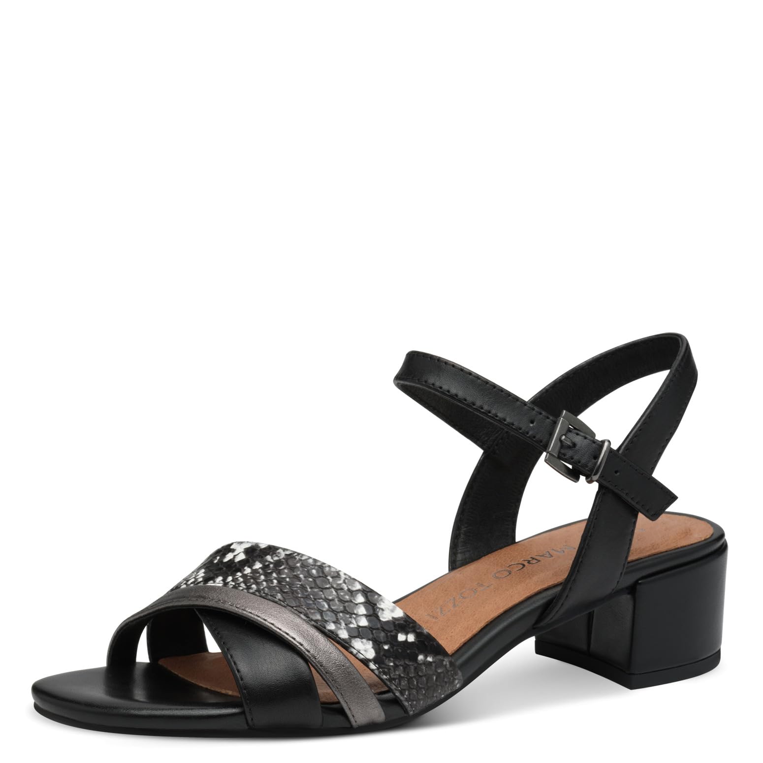 MARCO TOZZI Women's 2-28210-44 Sandals, Black (Black Comb), 3.5 UK