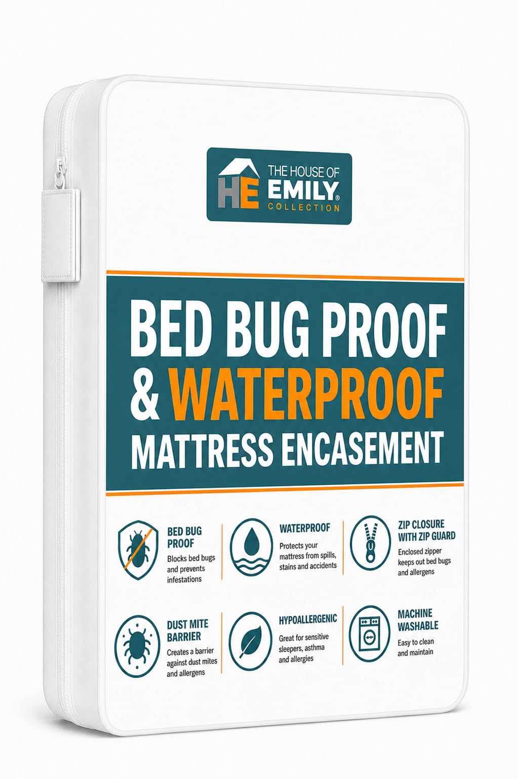 Bed Bug Proof Protector Mattress Encasement Cover Zippered Anti Dust Mite Breathable Total Mattress Protection (Cot Bed 28" x 56" + 8" depth)