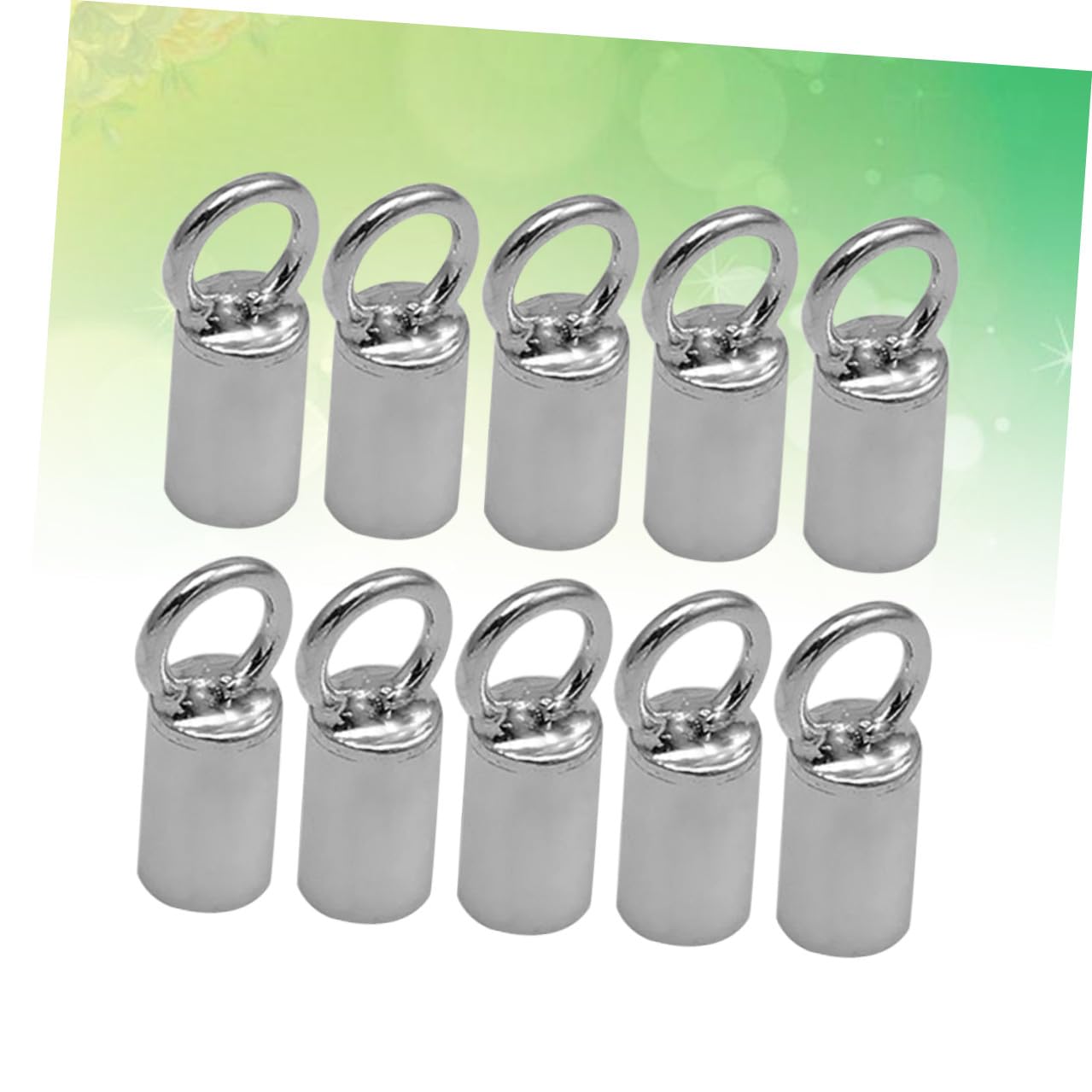 10 Stück Rohr Endverschlüsse aus 925 Silber für Armband und Fußkette Feine Verarbeitung Selbstgemacht Zubehör Seilkappen für Schmuckherstellung und Scrapbooking