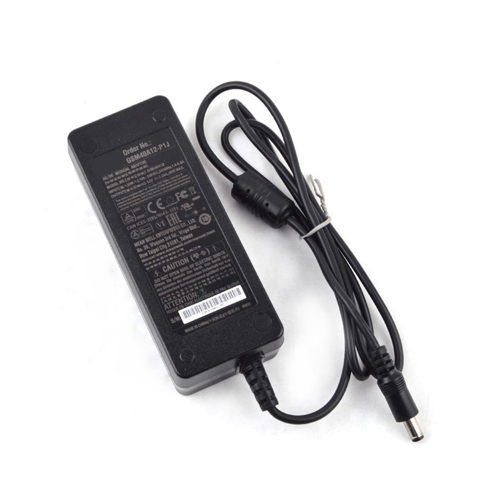 HYUJNAFZR GSM40A12-P1J 40W 3.34A 12V Adapter Level VI 110V/220V AC to 12V DC Adaptor Power Supply 3 Pole