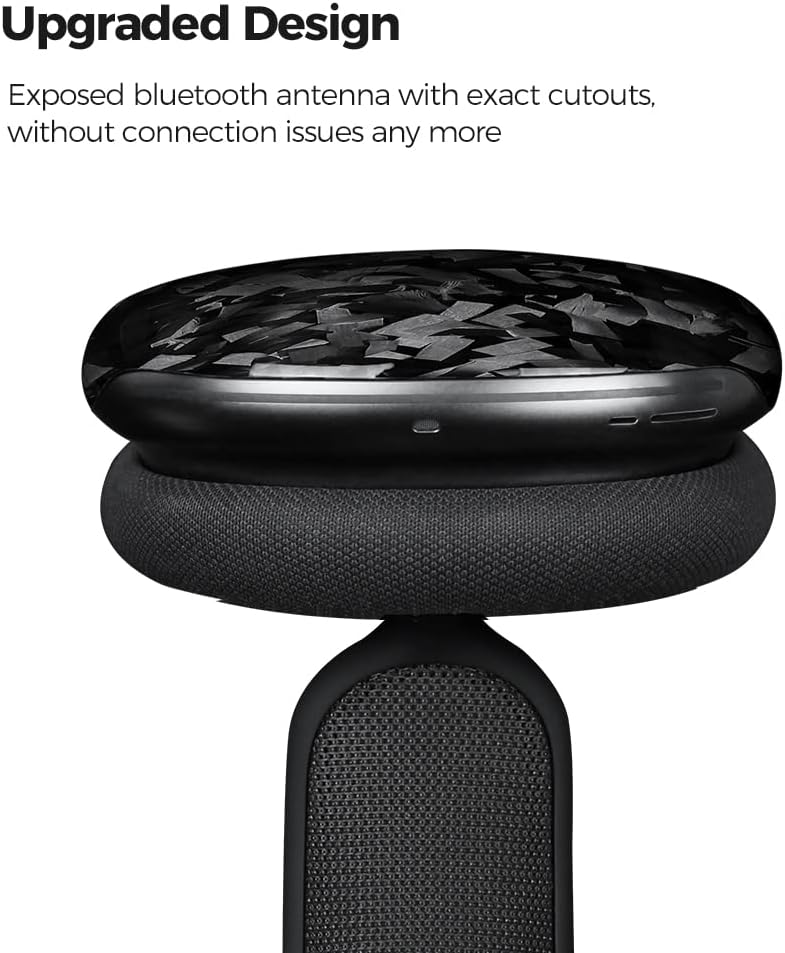 MONOCARBON Real Carbon Fiber Case for Airpods Max(2024 & 2020),Military Grade Protective Hard Cover for Apple Airpods Max Headphone from Daily Scratch,High-End Luxury Essential Accessories