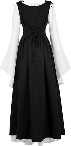 Vista 3 de Zhitunemi Renaissance Dresses for Women Costumes Medieval Dress for Women Renfaire Outfit - Halloween Parties Costume Events