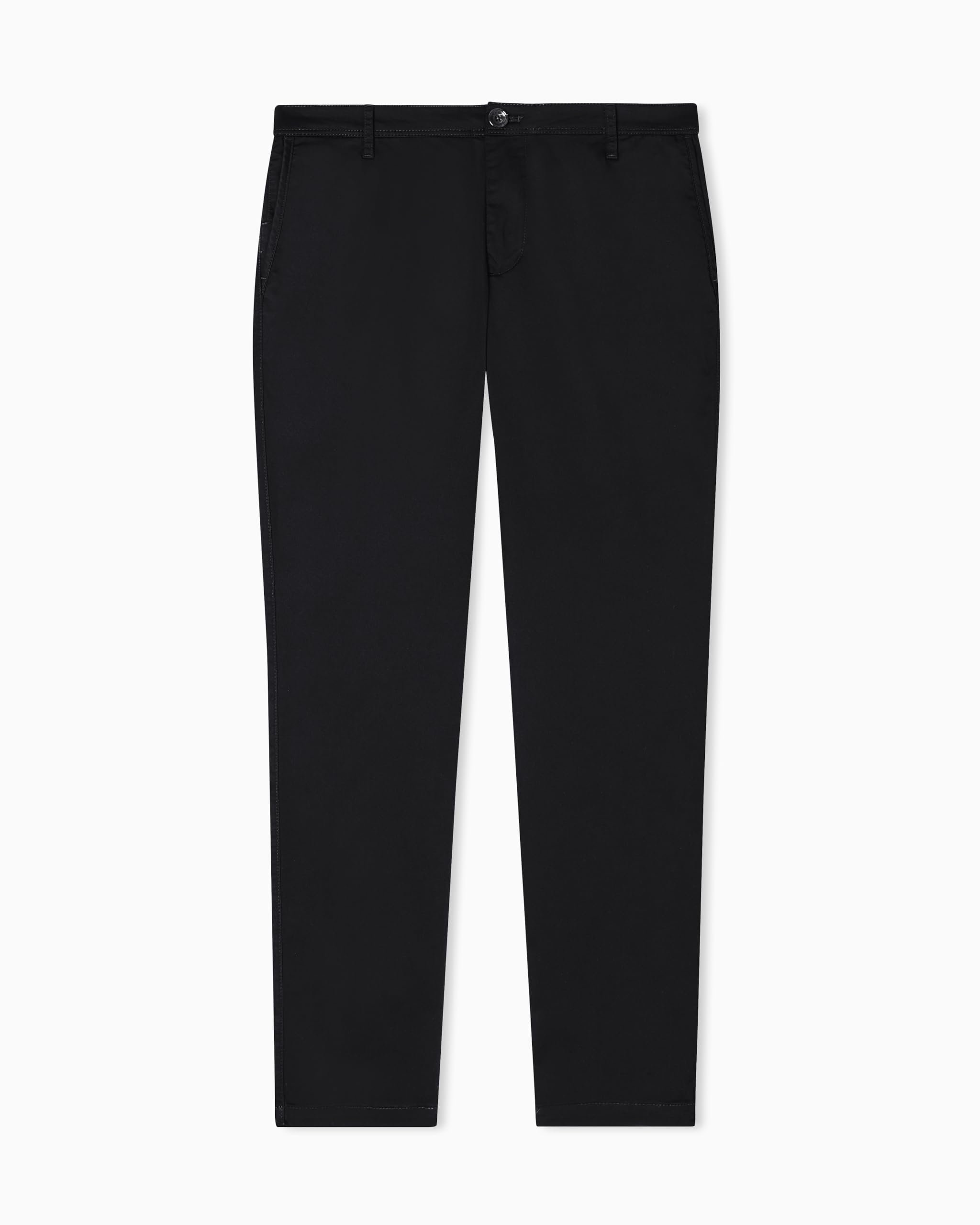 Armani Exchange Mens Stretch Cotton Essential Trouser Black 31W x 32L Long