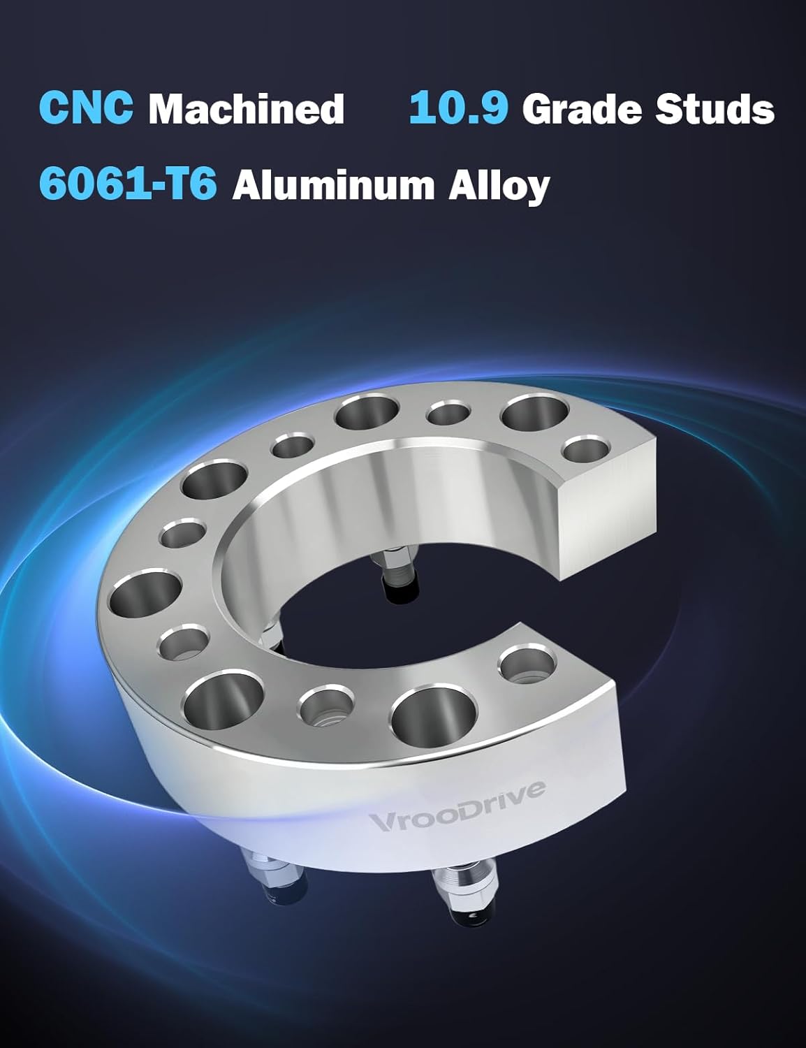 8x6.5 to 8x180 2" Wheel Spacers For Chevrolet For GMC For Hummer | Forged Spacers with 8 Lug 126.15mm 14x1.5 Studs | Silver Wheel Spacers Adapters 4PC