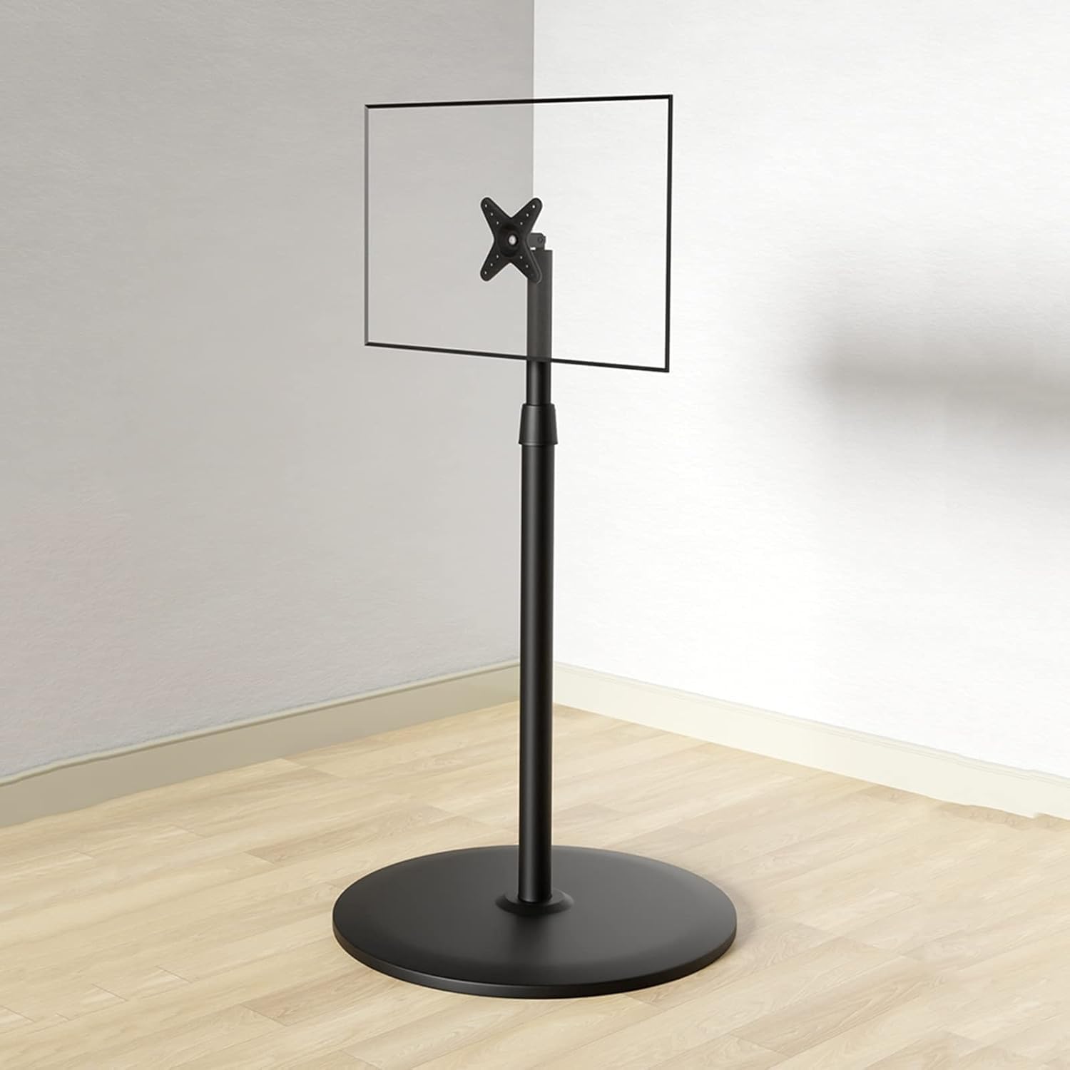 SGKOMN Monitor Arms TV Stand, Floor Standing TV Stand, Suitable for 14-30 Inch Screen TV Stand Base, Rotatable Height Adjustment