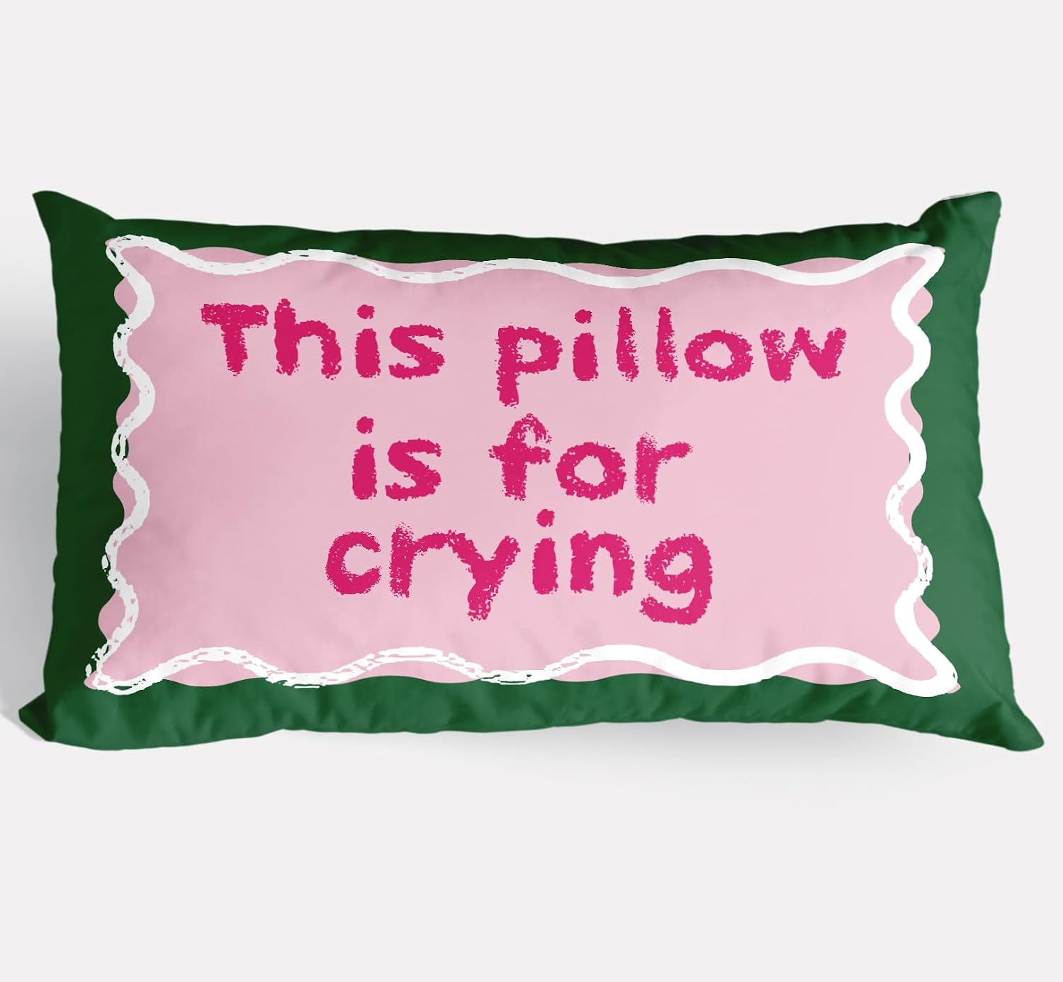 Funny Mental Health Pillow Covers 20x12, Mental Health Gifts, This Pillow is for Crying, Funny Minimalist Throw Pillow Covers for Couch Bed Home Bedroom Therapy Office Decor