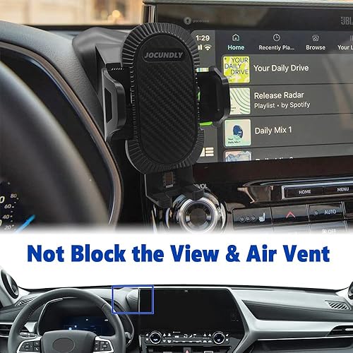 Miniatura 9 de Soporte de teléfono de coche para Toyota Highlander 2014-2023 compatible con funda gruesa Soporte de teléfono celular, soporte de navegación