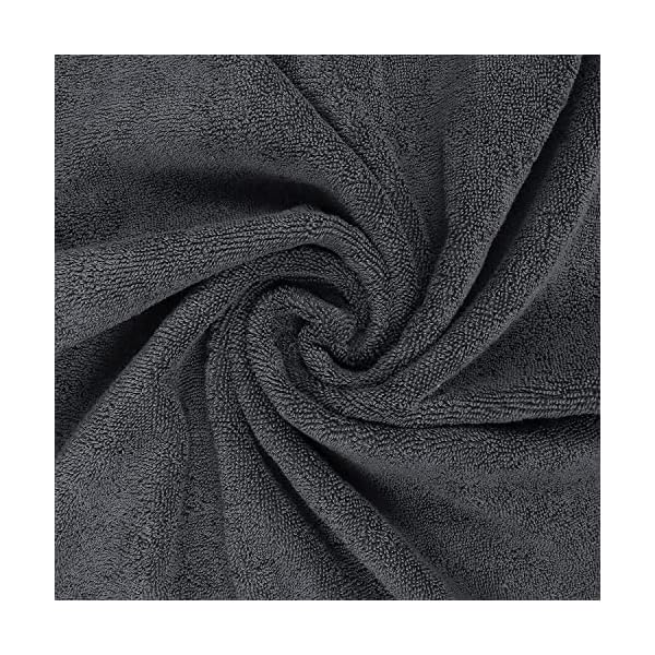 Utopia Towels - Lot de 4 Serviettes de Bain (69x137 cm) - 100% Coton filé à l'anneau, séchage Rapide, très absorbantes, Douces au Toucher, parfaites pour Un Usage Quotidien - Gris