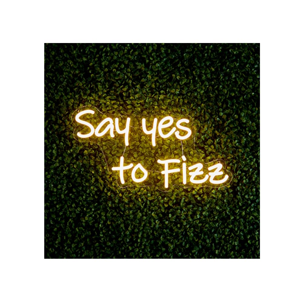LED Neon Wall Garden Sign - Indoor/Outdoor Decorative Light (Warm White, Say yes to Fizz) — image 1