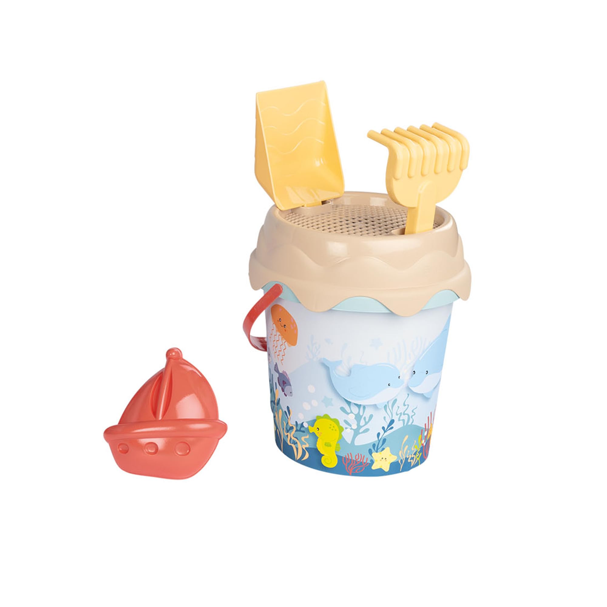 Smoby Life Strandwagen Eimer + Zubehör 42 % recycelte Materialien und 100 % recycelbar