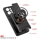 AELVOUX Realme P4 Power 5G Back Cover | Armor Camera Slider 360 Degree Rotating Finger Ring Holder Case with Bracket Stand Back Case Cover (Compatible with MagSafe Accessories) (Black) gallery image
