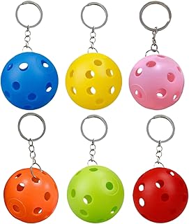 ピックルボール キーホルダー セット, コレクタブル ポータブル ガジェット, キーチェーン ペンダント ピックルボール ボール, プレイヤー、大人、男性、スポーツ愛好家、チームメンバー向け、ショルダーバッグ、バックパック用