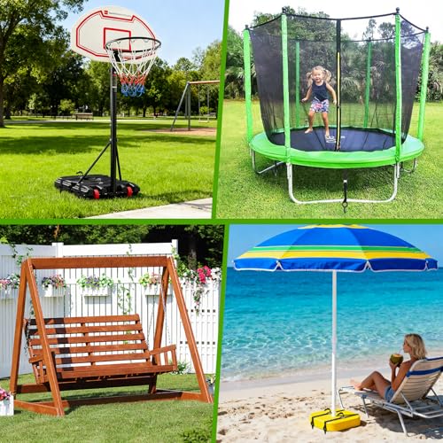 Tinnmao Portable Basketball Hoop Anchor Tie Down Kit High Wind, 18\'\' Heavy Duty Steel Basketball Goal Anchors with Adjustable Straps for Secure and Durable Court Setup for Mounting Trampoline - Thumbnail 6
