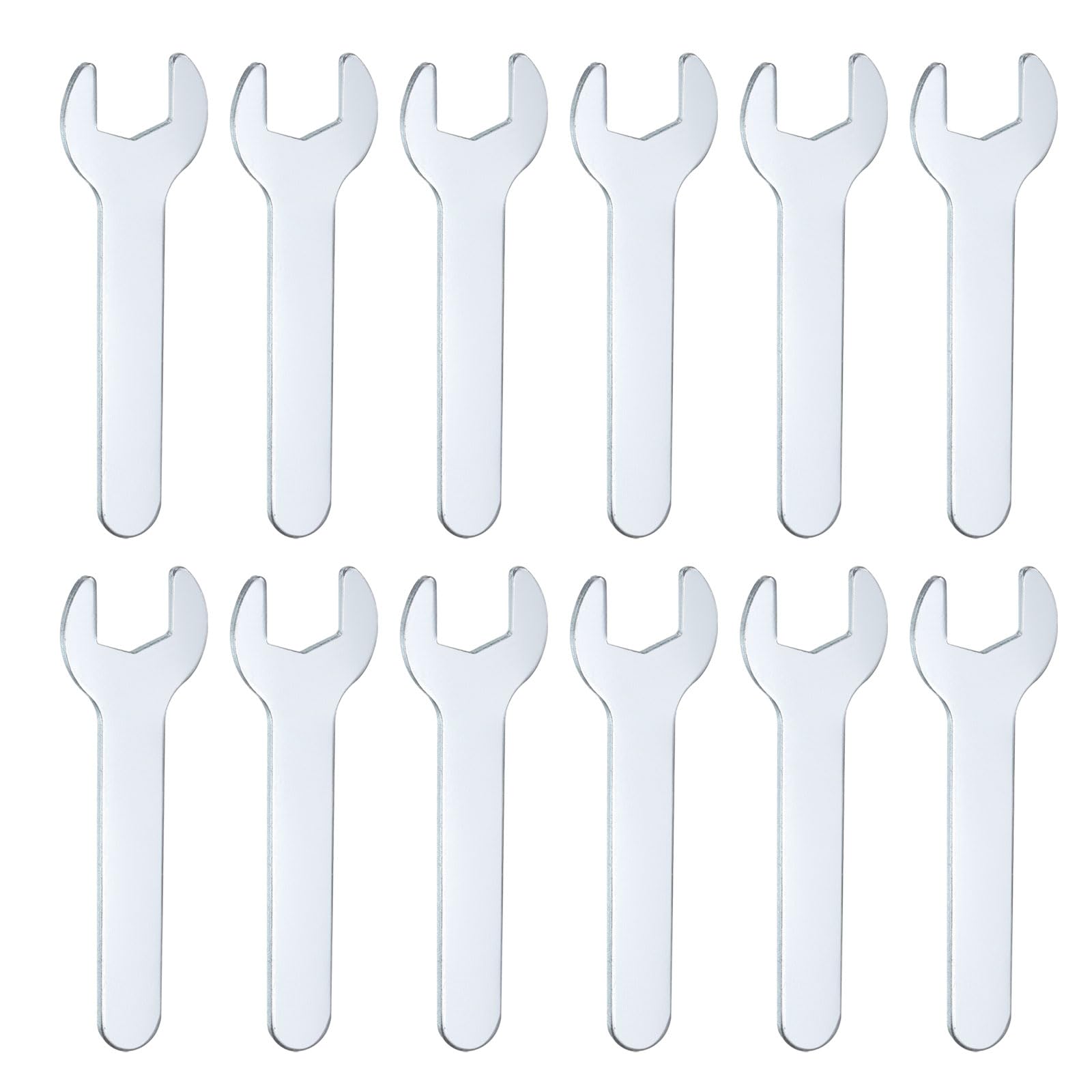 sourcing map 12pcs Super Thin Open End Wrench 14mm Metric 87mm Long 2mm Thickness Lightweight U-Shaped Spanner Single End Wrenches for Automotive Repair Furniture Assembly