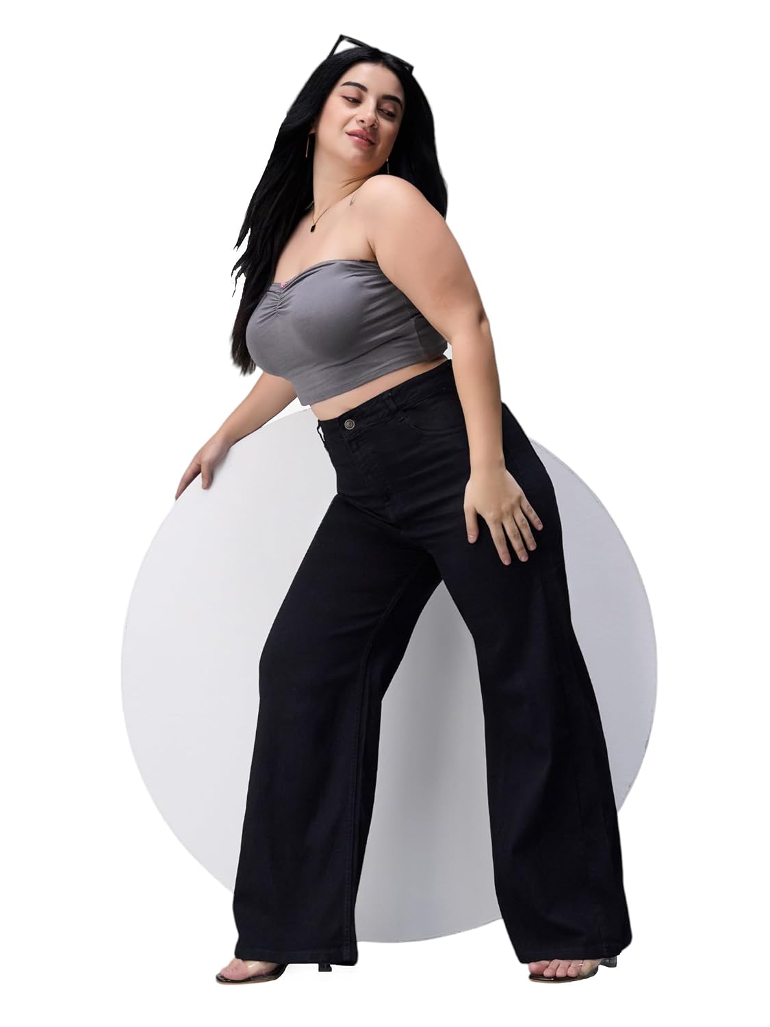 Miss Chase A+ Women's Wide Leg High Rise Regular Length Stretchable Denim Jeans - Review, Price and Buying Guide