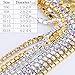 Dowarm Rhinestone Chain Roll - 10 Yards, Crystal Rhinestones, Close Chain, Sew On Trim (Gold, SS6 2MM)