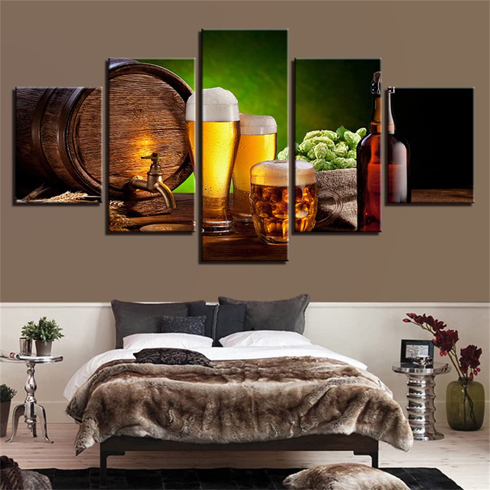 Peinture diamant grand format motif vin pour masquer un mur vide avec du strass 5D