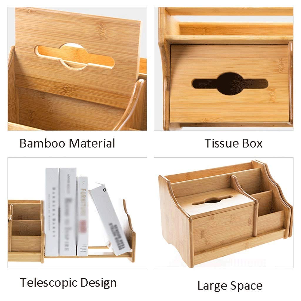Aufbewahrung Ordner/Schnellhefter/Organisator/Desktop-Bücherregal aus Holz Büro-Schreibtisch-Organizer mit Schublade erweiterbarer E-Mail Sorter Desktop Organizer 3 Compartments Feder-Bleistift-Fernb
